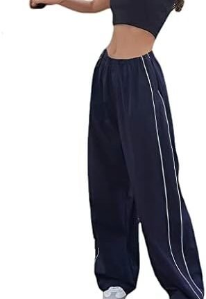 بنطال رياضي فضفاض للنساء Y2k من اكس بوني، بنطال باراشوت Y2K للنساء