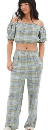 اميريكان ايغل بنطلون كاروهات بارجل واسعة للنساء