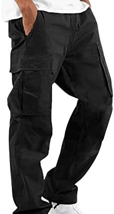 سروال كارجو قن برباط خصر مطاطي للجري والأنشطة الخارجية للرجال من ياوهول