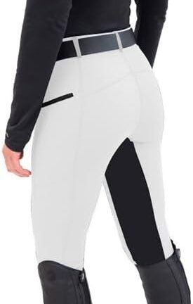سروال نسائي عالي الخصر لركوب الخيل، سروال تمرين ركوب الخيل، سروال مرن بقصة ضيقة
