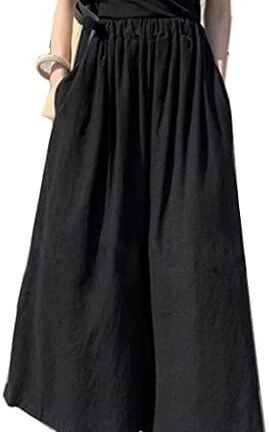 بنطلون اساكوسا من كيه كايرديا بطول وتصميم مشابه للتنورة.