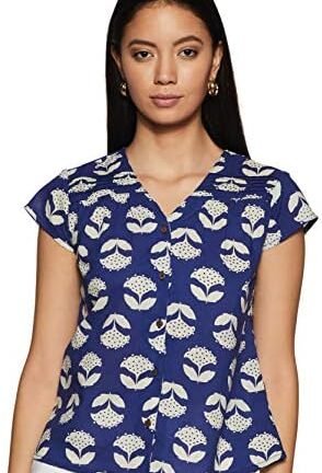 قميص فلورال نسائي بقصة عادية من أمازون