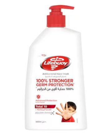 غسول يدين لايفبوي السائل، المضاد للبكتيريا، مناسب للأطفال، توتال 10، لحماية أقوى 100٪ من الجراثيم، 500 مل