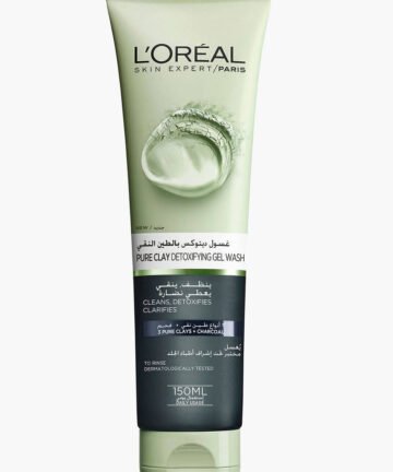جل غسيل للوجه من الطين والفحم من لوريال باريس.